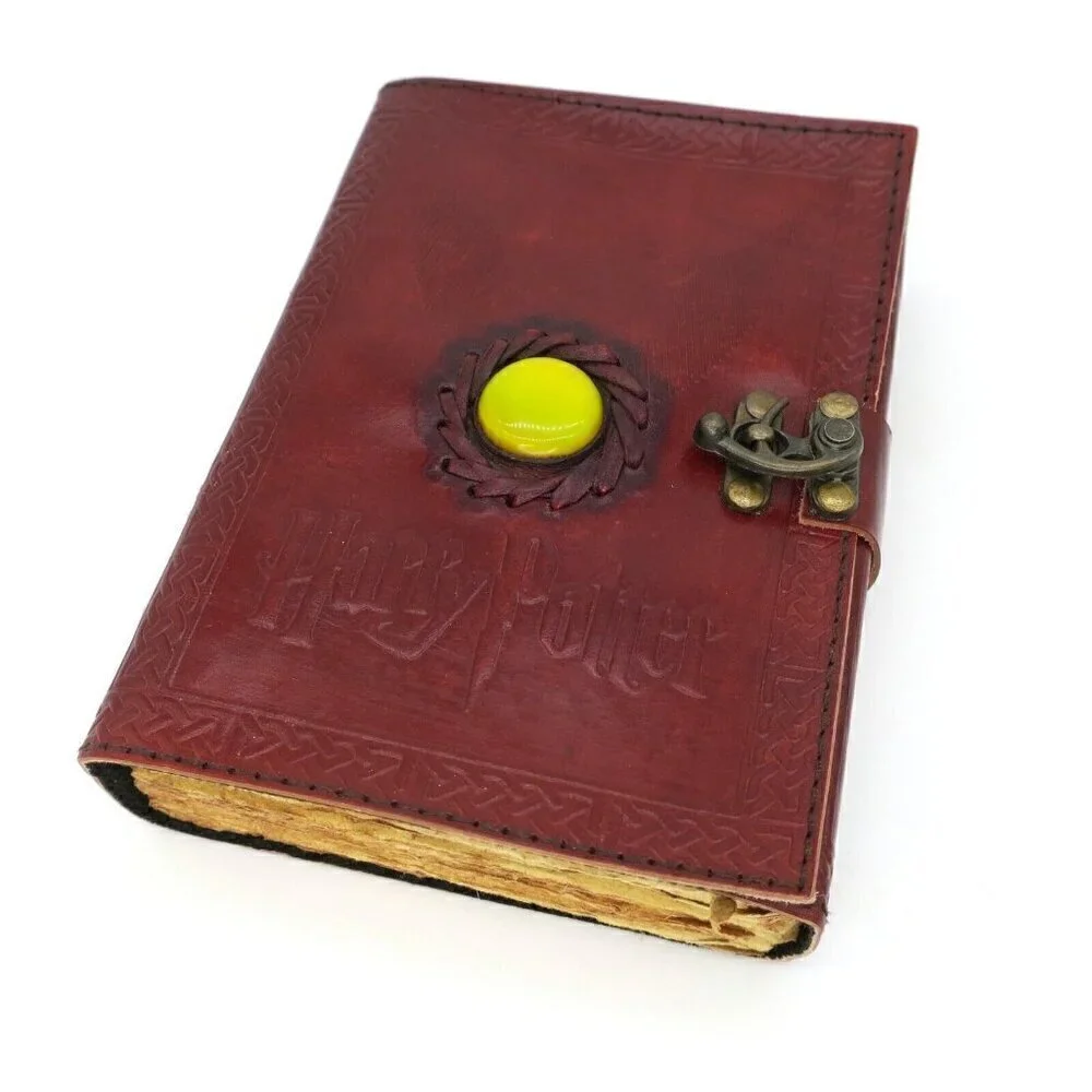 Vintage Harry Potter Phoenix Handcrafted Leather Hogwarts Journal Diary 7” x 5”